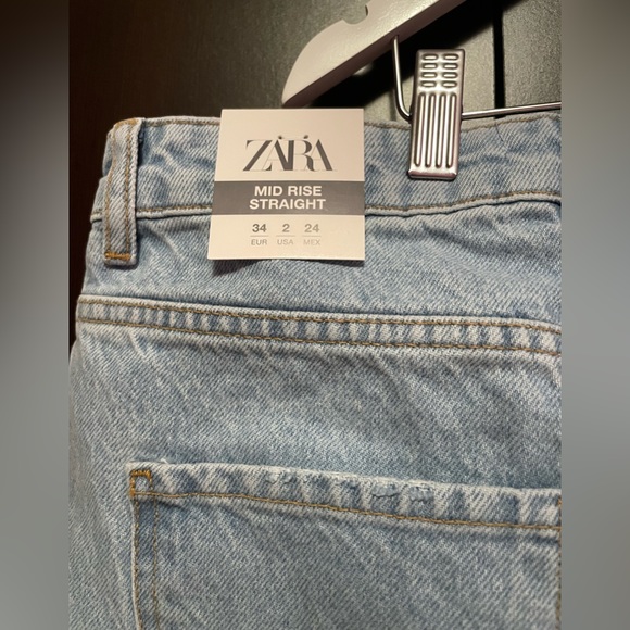 Zara mid rise straight jeans - Picture 4 of 7